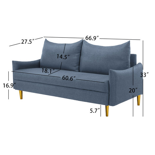 Mercer41 66.9'' Upholstered Loveseat & Reviews | Wayfair